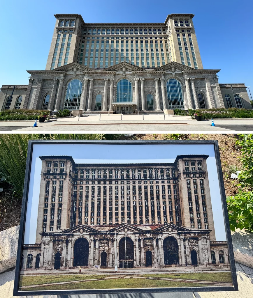 Michigan Central Then Now © W Greiner