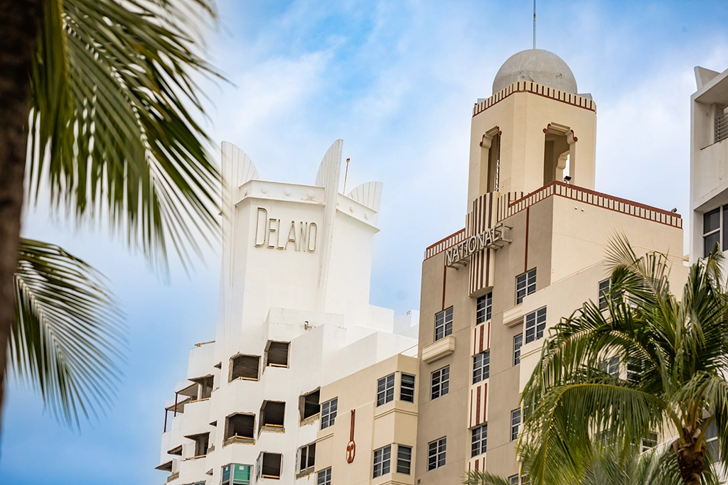 Hotels Delano und National im Art-déco-Stil in Miami Beach