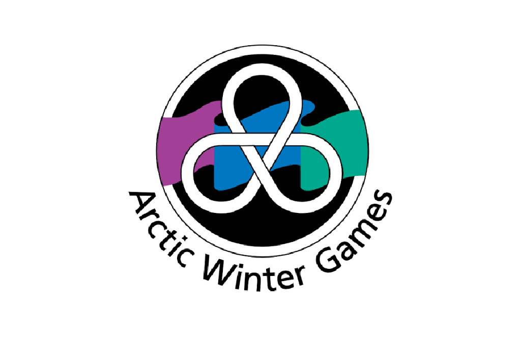 Logo der Arctic Winter Games mit drei miteinander verbundenen Ringen.
