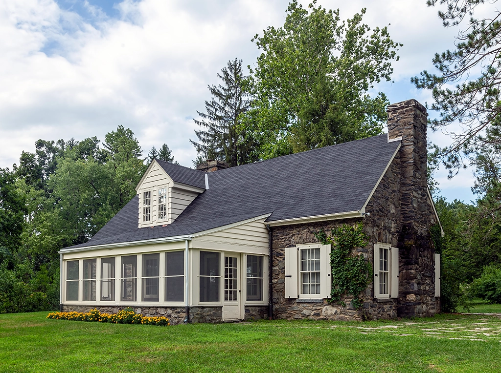 Stone Cottage auf dem Gelände von Val-Kill in Hyde Park, New York.
