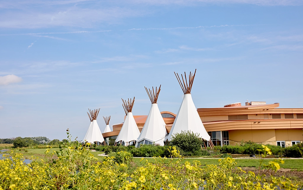 Hoċokata Ṫi Cultural Center der Shakopee Mdewakanton Sioux Community in Shakopee, Minnesota.